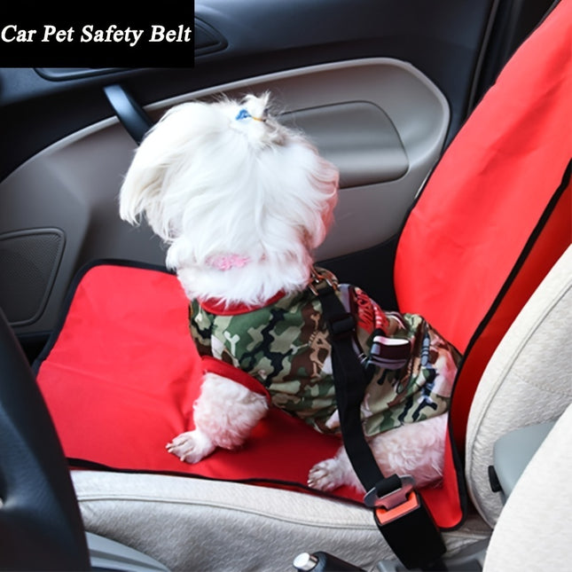 Pet Seat Belt | Adjustable Car Seat Belt for Dogs and Cats | Nylon | Compatible with Most Cars | Multiple Colors | Polyester | Made in China | Hand Washable | Adjustable Size