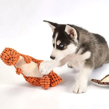 Dinosaurus Pluche Speelgoed voor Honden | Stimuleert Kauwinstincten | Veilig & Duurzaam