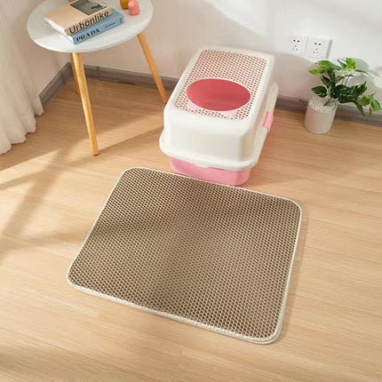 PetPurity Honingraat Kattenbakmat | Antislip EVA mat voor kattenbak | Vangt kattenbakvulling op | Waterdicht | Makkelijk schoon te maken | Diverse maten en en