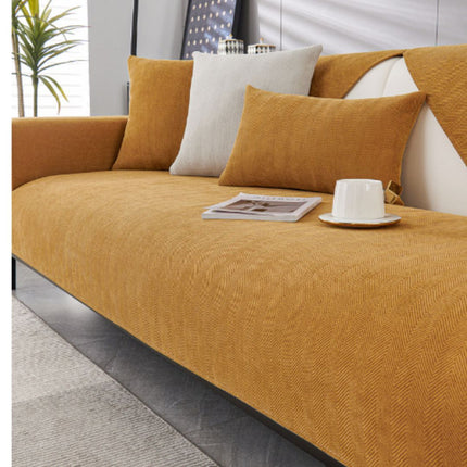 Belle | Luxueuze Chenille Stof | Vissengraat Textuur | Meerdere Maten | Antislip Onderkant | Zachte Ondersteuning | Machinewasbaar