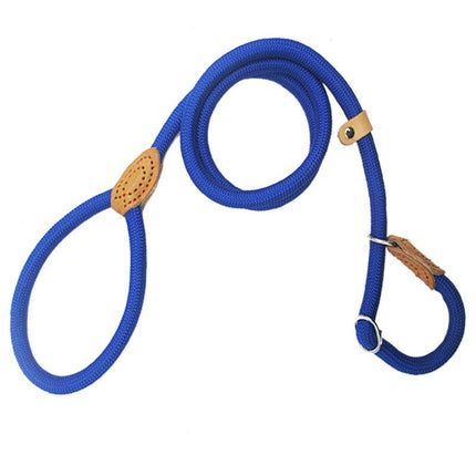 Nylon Slipkoord Hondentuig Zonder Halsband | Verstelbare Antitrekrain met Zacht Handvat | Voor Middelgrote en Grote Honden | Verkrijgbaar in Khaki Zwart Rood Blauw Koffie | Duurzaam Gevlochten voor Comfortabele Wandelervaring