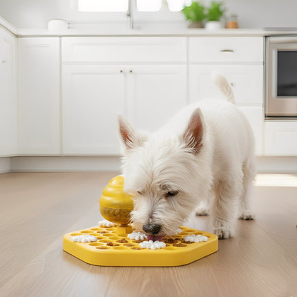 Miska na karmę Buzzl z antypoślizgową powierzchnią | Układanka antypoślizgowa dla psów | Wyzwanie żywieniowe | Stymulacja intelektualna
