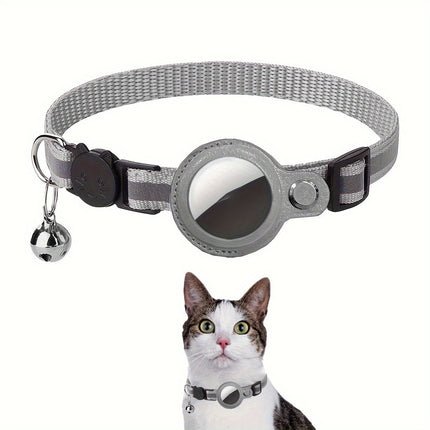 Reflecterende kattenhalsband | Veiligheidsbuckle | Bel voor extra zichtbaarheid | Duurzaam nylon | Geschikt voor dagelijks gebruik | 32 cm lang | 1 cm breed | Voor alle katgroottes