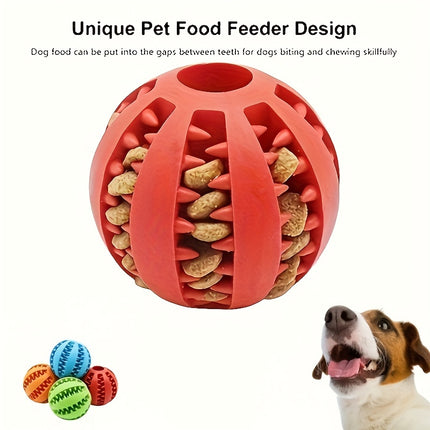 Hondenspeeltje | Kauwspeelbal voor Kleine Honden | Interactieve Elastische Voerbal | Tandreiniging | Plastic | Huisdieraccessoires