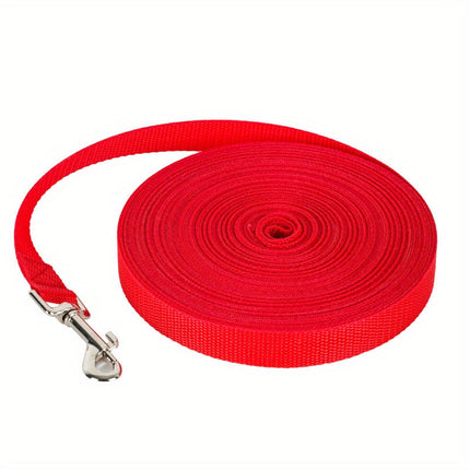 Lange nylon hondenriem voor training en wandelingen | Met stevige metalen karabijnhaak | Geschikt voor middelgrote en grote honden | Meerdere en en lengtes
