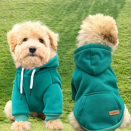 Suéter con capucha para perro | Apto para schnauzers | Pomeranias | Teddy | Diseño tipo jersey | 65 % algodón | Tejido de punto | Lavado a mano | Ideal para razas pequeñas | Fabricado en Guangdong, China