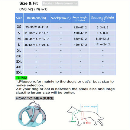 Odblaskowa kamizelka dla psa | Miękka siateczka | Wygodna dla kotów i małych psów | Poliester