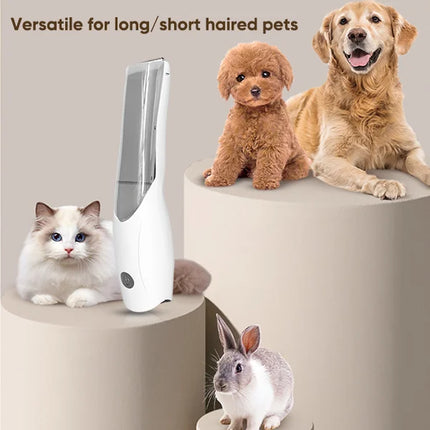 GroomFlow 2-in-1 huisdier trimmer en stofzuiger | Voor honden en katten | Transparante opvangkamer | Instelbare snelheden | Veilig en efficiënt verzorgen