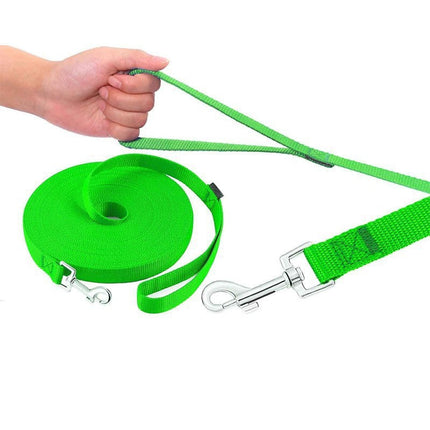 Lange nylon hondenriem voor training en wandelingen | Met stevige metalen karabijnhaak | Geschikt voor middelgrote en grote honden | Meerdere en en lengtes