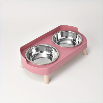 Roestvrijstalen Kattenvoerbak & Waterdispenser
