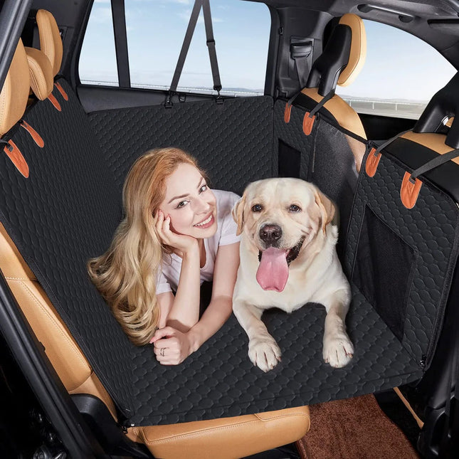 Hondendeken auto waterdicht | Bescherming achterbank tegen haren, vuil en krassen | Comfortabele reisdeken voor hond met antislip en zachte voering
