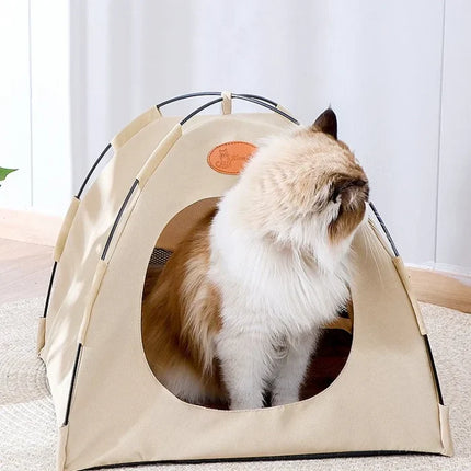 Nala | Uitvouwbare Luxe Kattenhut | Draagbaar Ontwerp | Duurzaam en Comfortabel