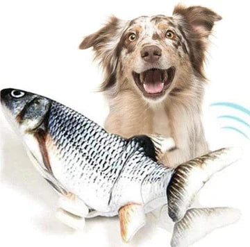 Interactieve Bewegende Vis Met Sensor | USB-oplaadbaar | Speelgoed Hond | Realistisch Uiterlijk | Inclusief Kattenkruid