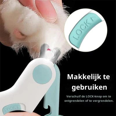 PetCare nagelknipper voor huisdieren met LED-licht | Veilig en nauwkeurig nagels knippen voor hond en kat | Comfortabele grip | Roestvrijstalen bladen