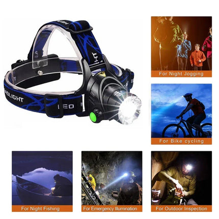 Rechargeable LED Headlamp | Waterproof & Powerful | Adjustable Zoom | USB Rechargeable | Outdoor Adventures