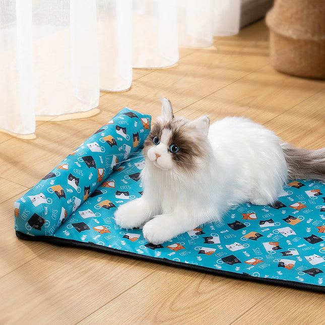Zachte Koelmat voor Honden en Katten | Direct Verkoelend | Gemakkelijk Schoon te Maken | Duurzaam en Draagbaar | Ideaal voor Binnen en Buiten | Verkrijgbaar in Meerdere Maten | Stijlen: Beer, Kat, Citroen