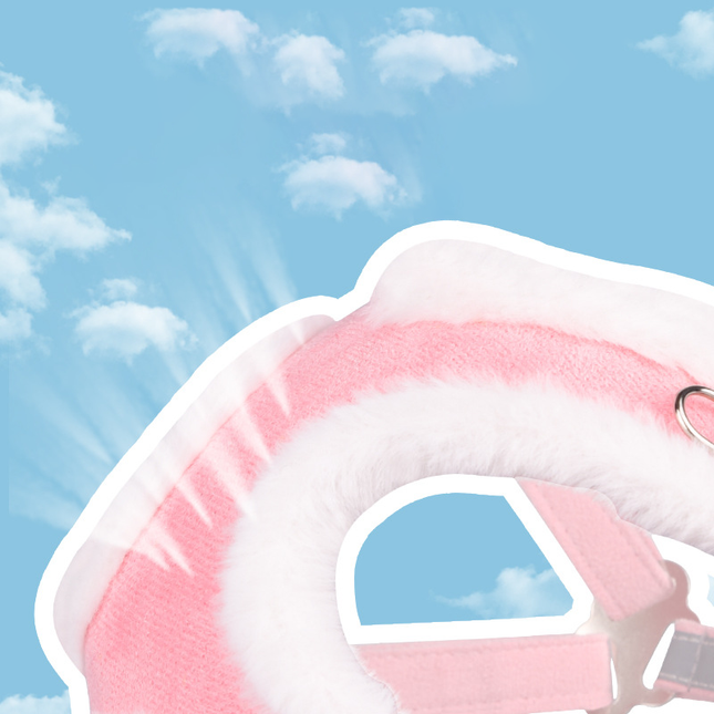 Hondenharnas Konijnenvacht | Zachte Stof en Ademend | Roze, Marineblauw, Lichtgroen | Maat XXS-L | Inclusief Bijpassende Riem | Verstelbare Pasvorm voor Comfort | Perfect voor Koude Weersomstandigheden