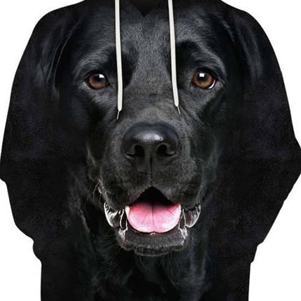 Zwarte Labrador Dierenliefde Sweater | Comfortabele Unisex Capuchontrui | Maten S-4XL | Polyester Katoenmengsel