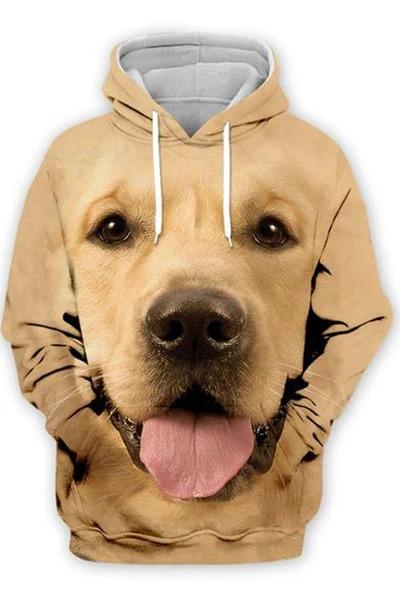 Unisex Trui Met Hond Print | Golden Retriever Illustratie | Comfortabele Mix Stof | Verkrijgbaar in Maat S tot 4XL