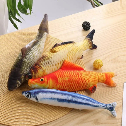 Joep | Interactief Hondenspeelgoed | Bewegende Vis | Stimuleert Natuurlijk Instinct | Duurzaam & Veilig | Oplaadbaar Via USB | Realistische Visbewegingen | Geschikt Voor Alle Honden | 28 cm Fleece Design