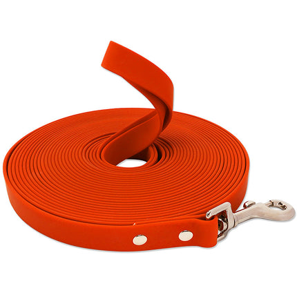 Nylon Hondenriem | Waterdicht en Duurzaam | Comfortabele Ergonomische Grip | Gemakkelijk Schoon Te Maken | Ideaal Voor Wandelen en Training | Verkrijgbaar in Rood, Zwart, Oranje, Blauw