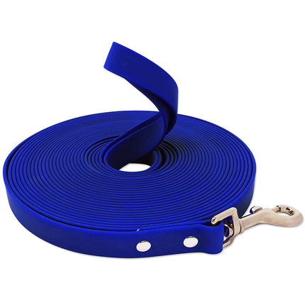 Nylon Hondenriem | Waterdicht en Duurzaam | Comfortabele Ergonomische Grip | Gemakkelijk Schoon Te Maken | Ideaal Voor Wandelen en Training | Verkrijgbaar in Rood, Zwart, Oranje, Blauw