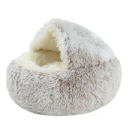 Zelfverwarmend huisdierenbed SnuggleNest | Ultrazacht pluche fleece | Stressverlagend hoogpolig hondenbed en kattenmand | Machinewasbaar | Warmte isolerend