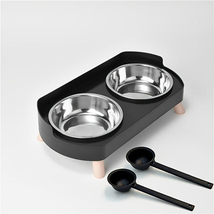 Roestvrijstalen Kattenvoerbak & Waterdispenser
