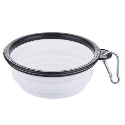Opvouwbare voerbak voor honden en katten | Duurzaam TPR-rubber | Met karabijnhaak | Compact & lichtgewicht | Ideaal voor onderweg, reizen of wandelingen | Geschikt voor water en voer