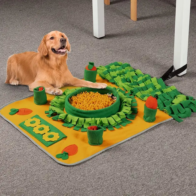 Snuffelmat Hond | Grootte 80x60 cm | Zacht Fleece | Geschikt voor Alle Honden | Vertraging Snelle Eters | Speelgoed voor Mentaal Stimuleren | Gemakkelijk Schoon te Maken | Verbetert Algeheel Welzijn