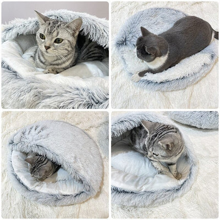 CuddleCloud comfortabel huisdierenbed | Zacht lang pluche hondenmand en kattenbed | Warm, antislip, wasbaar en opvouwbaar | Diverse maten S-XL | Geschikt voor hond en kat