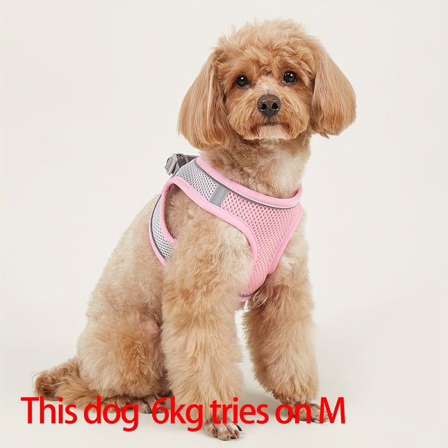 Reflective Dog Vest | Soft Mesh Harness | Comfortable for Cats & Small Dogs | Polyester