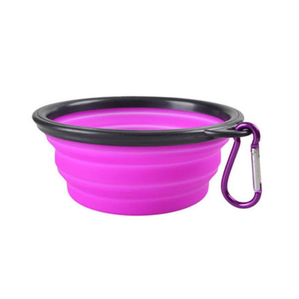 Opvouwbare voerbak voor honden en katten | Duurzaam TPR-rubber | Met karabijnhaak | Compact & lichtgewicht | Ideaal voor onderweg, reizen of wandelingen | Geschikt voor water en voer