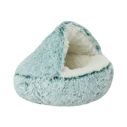 Zelfverwarmend huisdierenbed SnuggleNest | Ultrazacht pluche fleece | Stressverlagend hoogpolig hondenbed en kattenmand | Machinewasbaar | Warmte isolerend