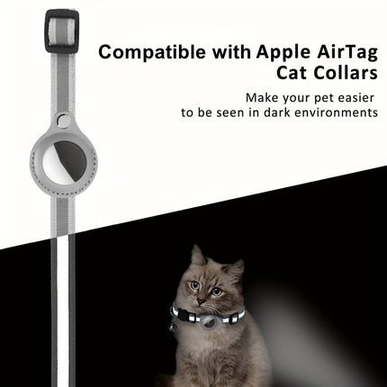 Reflecterende kattenhalsband | Veiligheidsbuckle | Bel voor extra zichtbaarheid | Duurzaam nylon | Geschikt voor dagelijks gebruik | 32 cm lang | 1 cm breed | Voor alle katgroottes