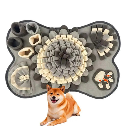 Interactieve Snuffelmat Voor Honden | Voedselzoekspel | Neuswerktraining | Mentale Stimulatie | Vertraagd Eten | Polyestervezel | 64x43cm