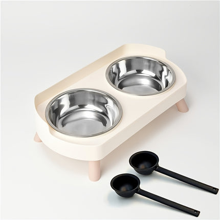 Roestvrijstalen Kattenvoerbak & Waterdispenser