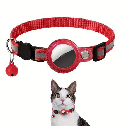Reflecterende kattenhalsband | Veiligheidsbuckle | Bel voor extra zichtbaarheid | Duurzaam nylon | Geschikt voor dagelijks gebruik | 32 cm lang | 1 cm breed | Voor alle katgroottes