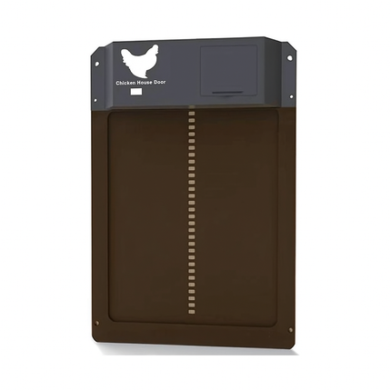 CoopSense | Puerta automática para gallineros | Temporizador y sensor de luz | Resistente a la intemperie y de bajo consumo | Mecanismo de seguridad | Fácil instalación | Protege a las gallinas de los depredadores | Aluminio