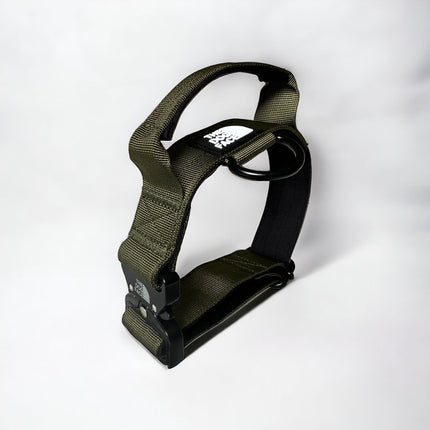 Collar táctico de nailon para perro | Naranja brillante | Duradero y cómodo | Calidad militar | Liberación rápida y palanca de control | Ideal para perros activos