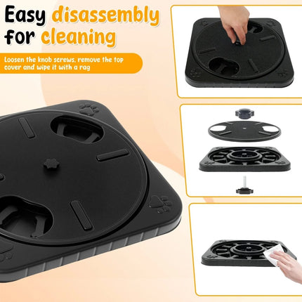 Interaktywny pilniczek do pazurów dla psa | Obrotowy o 360° | Zabawna nauka i wolniejsze jedzenie | Plastikowy | Antypoślizgowy | Z 12 przegródkami na przekąski