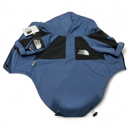 Chaqueta azul para perro Dog Face | Impermeable | Con capucha | Doble capa | Comodidad y seguridad | Artículo de moda