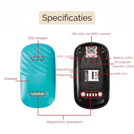 4G GPS Tracker Huisdieren | Realtime Locatie | Waterdicht IP67 | Veiligheid Halsband | Wereldwijde Dekking | Groen Oranje | Compatibel met iOS Android | Nano SIM Slot | Bewegingshistorie en Geo-fence