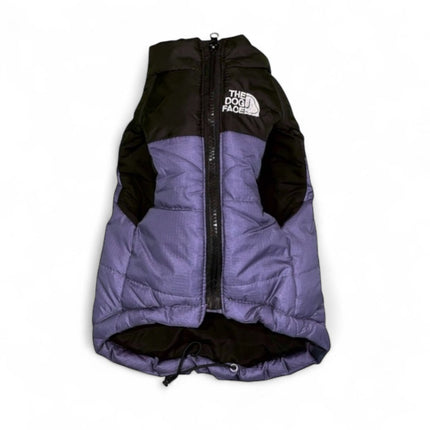 Abrigo antidesgarro morado para perros | Ropa resistente para perros | Protección térmica para actividades al aire libre | Ajuste ajustable | Impermeable y resistente al desgarro | Apto para aventuras | Chaleco resistente para perros