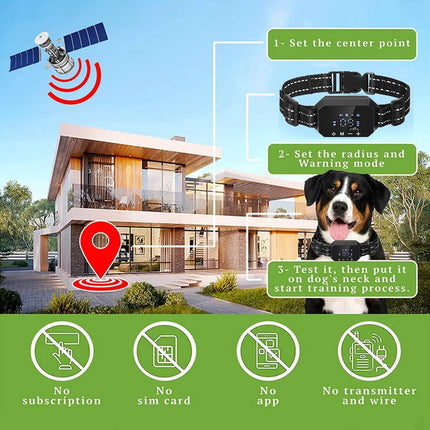 Lokalizator GPS PawSafe dla psów | Wodoodporny | Śledzenie w czasie rzeczywistym | Wirtualne ogrodzenie 30-1000 m | Nie wymaga aplikacji | Sygnał dźwiękowy i korekty | 9 poziomów intensywności | Odpowiedni dla wszystkich ras