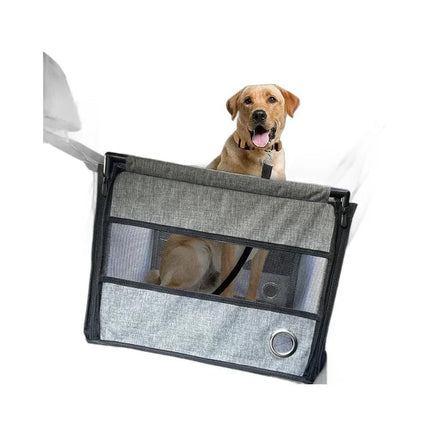 Asiento de coche para perros | Impermeable y seguro | Negro | Asiento de viaje para perros pequeños y medianos | Bolsa de transporte resistente | Protector de asiento de coche para mascotas | Compatible con vehículos | Asiento portátil para perros