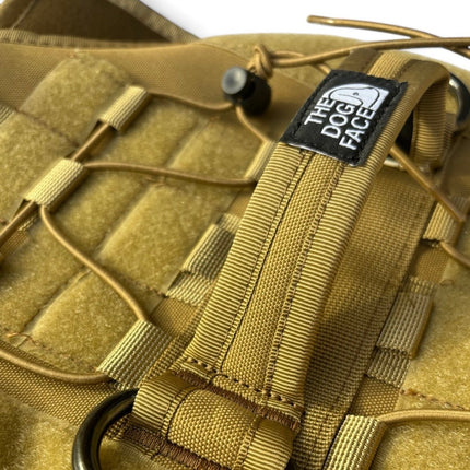 Szelki dla psa | Wytrzymałe i regulowane | System taśm Molle | Regulowane paski | Uchwyt | Khaki