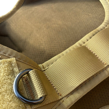 Szelki dla psa | Wytrzymałe i regulowane | System taśm Molle | Regulowane paski | Uchwyt | Khaki