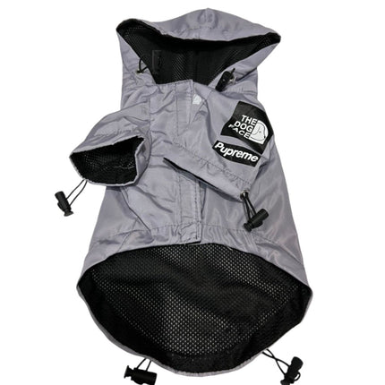 Abrigo impermeable morado para perro | Cortavientos | Protección contra la lluvia | Orificio para arnés | Malla transpirable | Cómodo