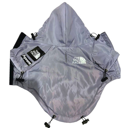 Abrigo impermeable morado para perro | Cortavientos | Protección contra la lluvia | Orificio para arnés | Malla transpirable | Cómodo